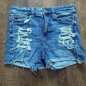 American Eagle Distressed Jean Shorts Next Level Stretch Size 4